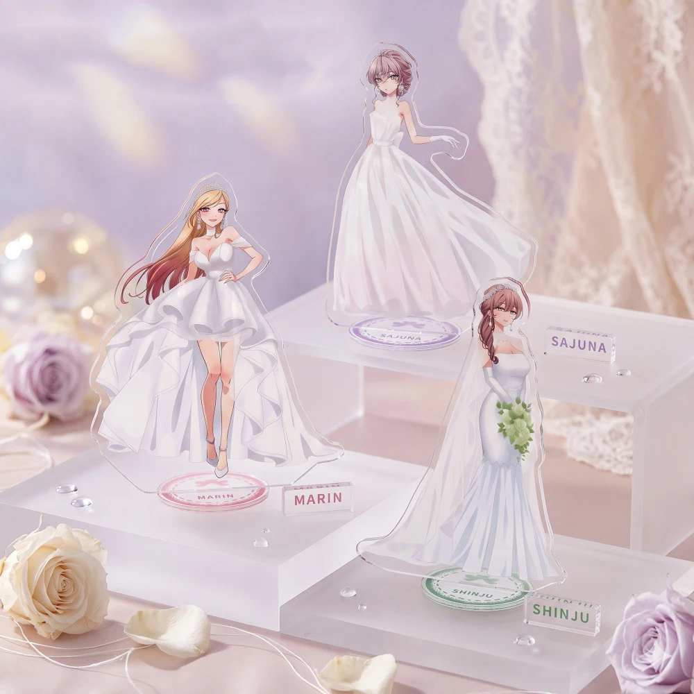 My Dress-Up Darling Acrylic Stand Keychain Marin Sajuna Shinju Gojo Desktop Display Figure Ornament