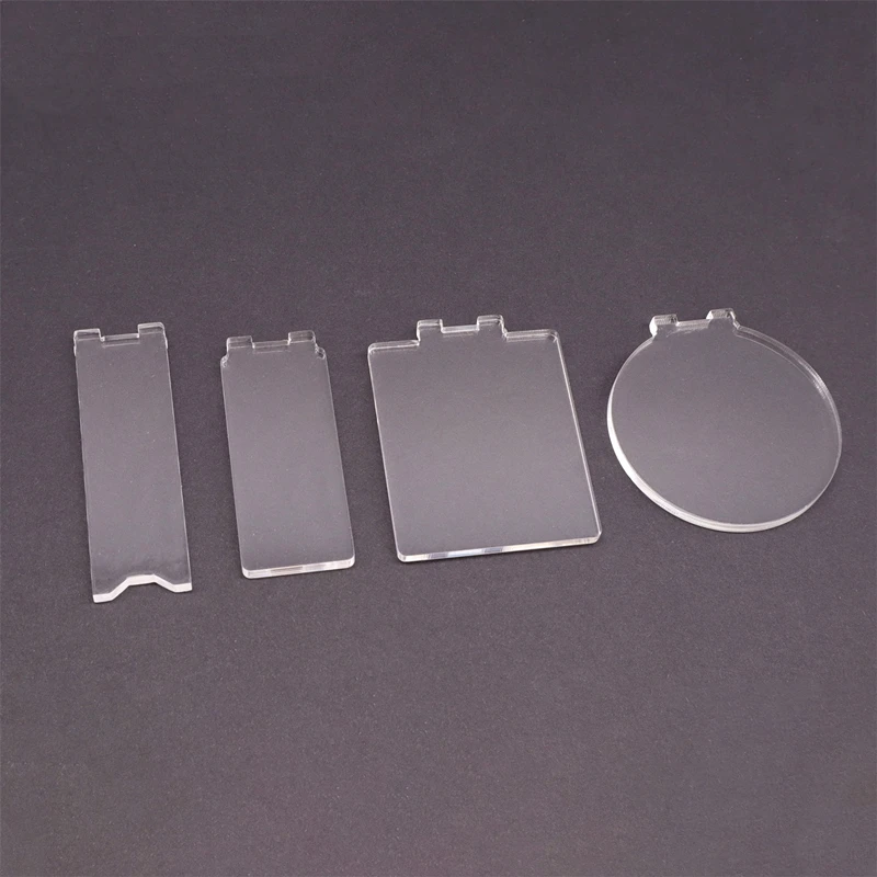 

30Pcs Clear Small Acrylic Board DIY Led Keychain Pendant Round Square Transparent Panel 4mm Thickness Organic Glass Blank