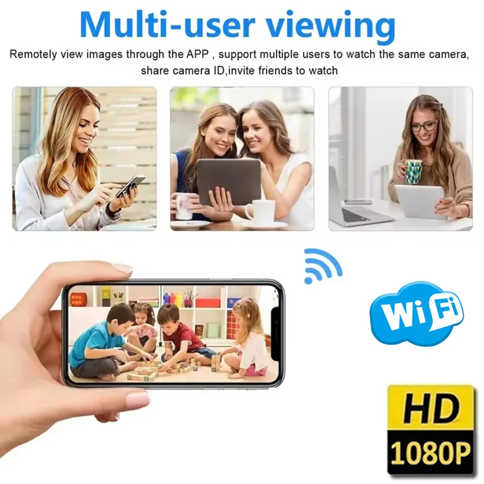 

1080P 2.4G WiFi Smart Camera Video Recorder Baby Monitor Surveillance Security Cam Remote View,Support EU\US,iOS Android