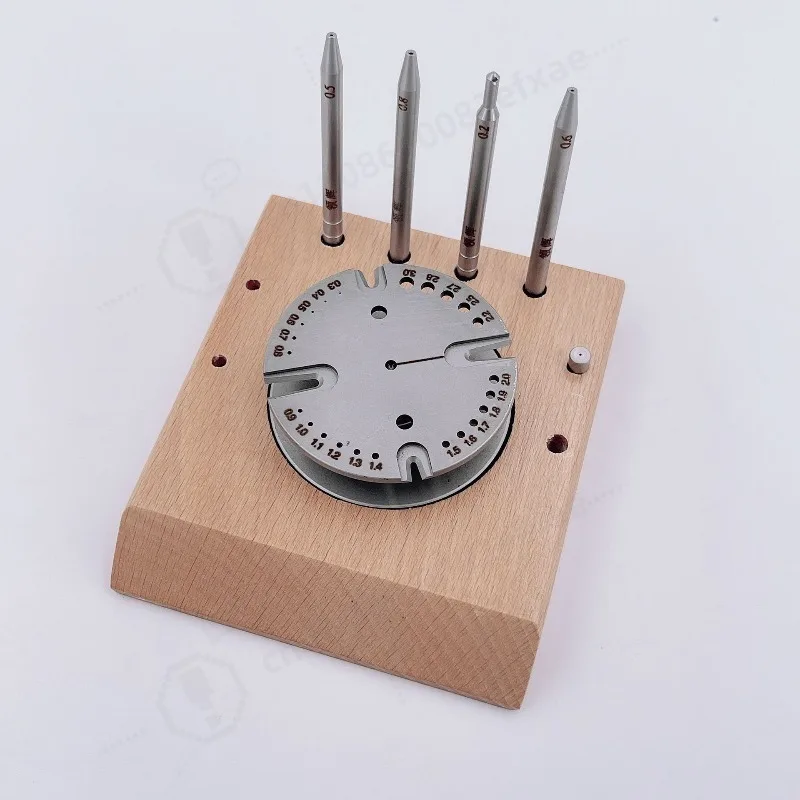 360 Degree Watch Balance Wheel Removal Tool with Wooden Base Hairspring and Balance Staff Assembly Disassembly Tool