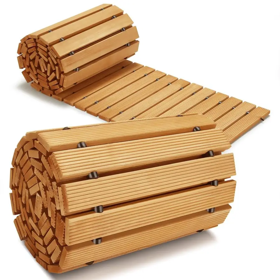 

Деревянная садовая дорожка, уличная раздвижная декоративная прямая дорожка, устойчивая к погодным условиям дорожка для патио, нескользящая тротуарная доска для сада