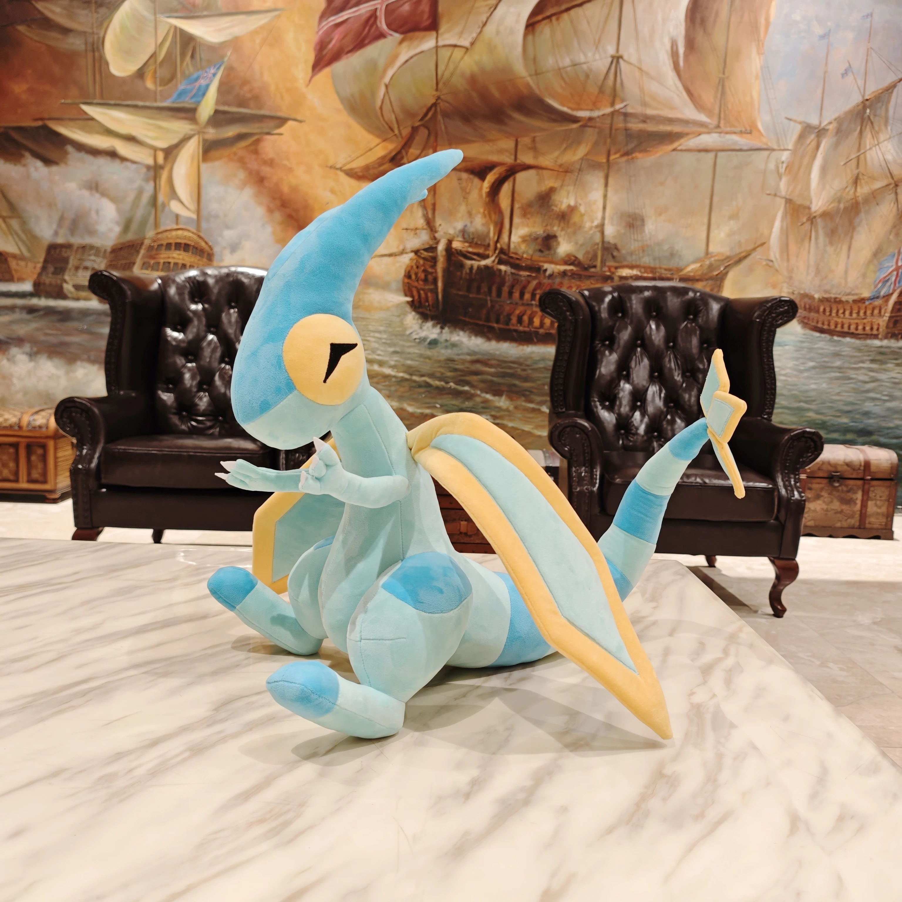 New Flygon Pokemon Plush Toy Custom Desert Spirit Lyfly Dragon Plushie Doll 50CM Large Cute Hugging Pillow for Sleep