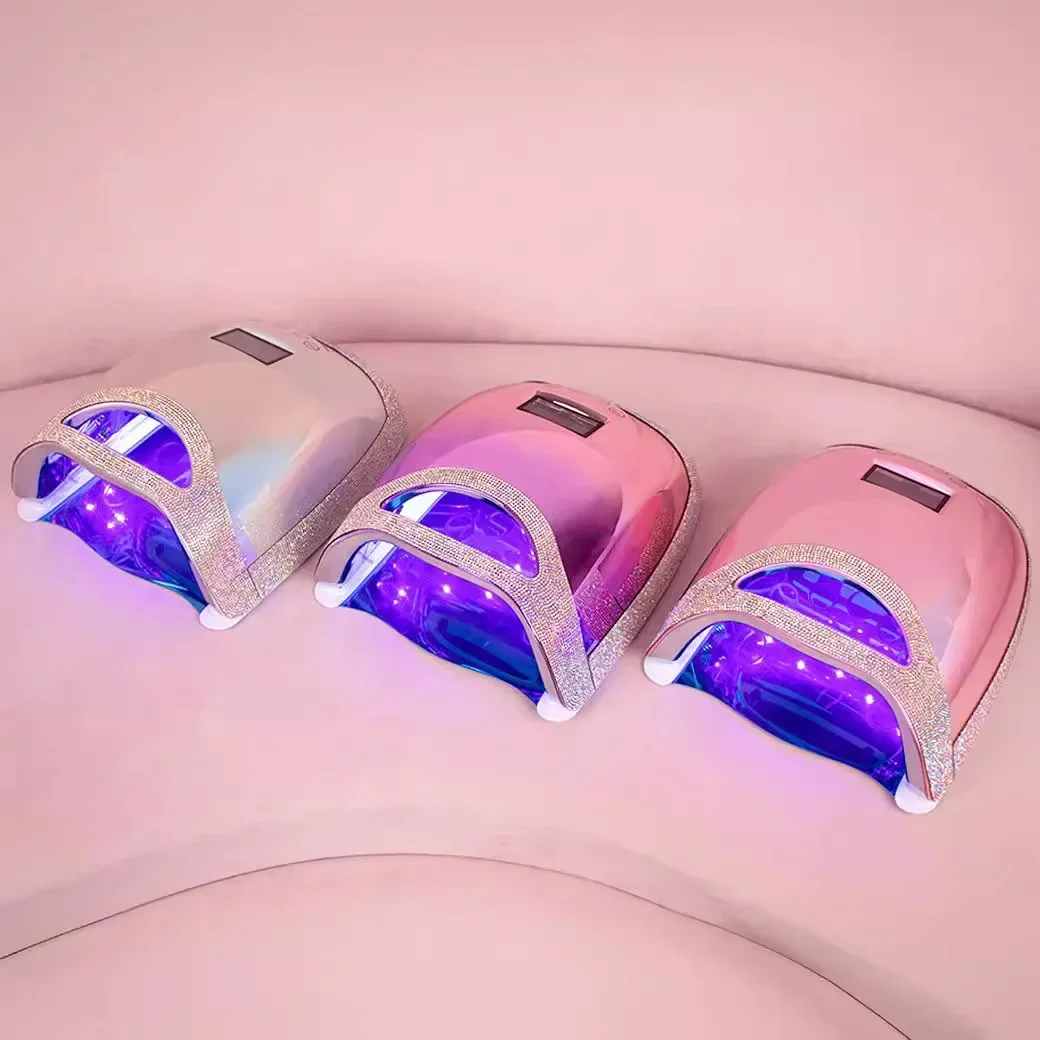 Przenośna Bezprzewodowa Lampa do Terapii Światłem do Paznokci Ładowanie Inteligentna Indukcja Pieczenie Paznokci Szybkoschnąca Kolorowa Lampa Diamentowa Kosmetyczna