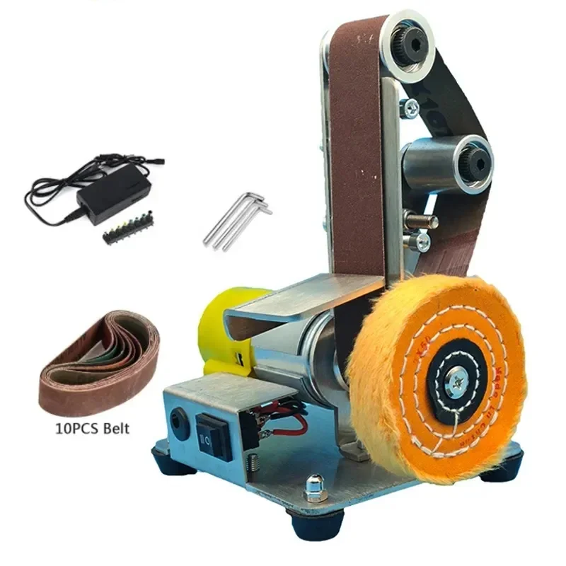 

110V-220VDIY Multifunctional Desktop Micro Electric Belt Sander Mini Polishing Machine Fixed Angle Grinder