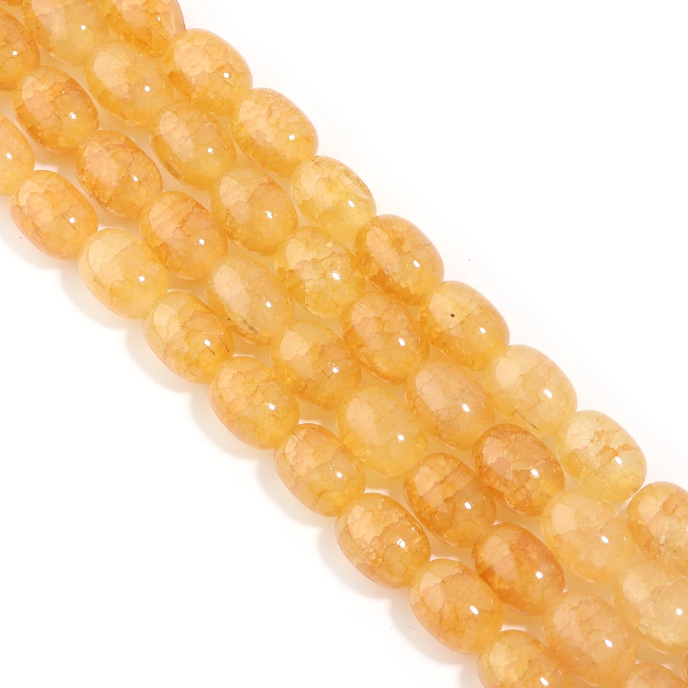 Ongeveer 28 stks 10x14mm Kleurrijke Glazen Kralen Vat Vorm Losse Spacer Kralen Voor Sieraden Maken DIY Armband ketting Accessoires