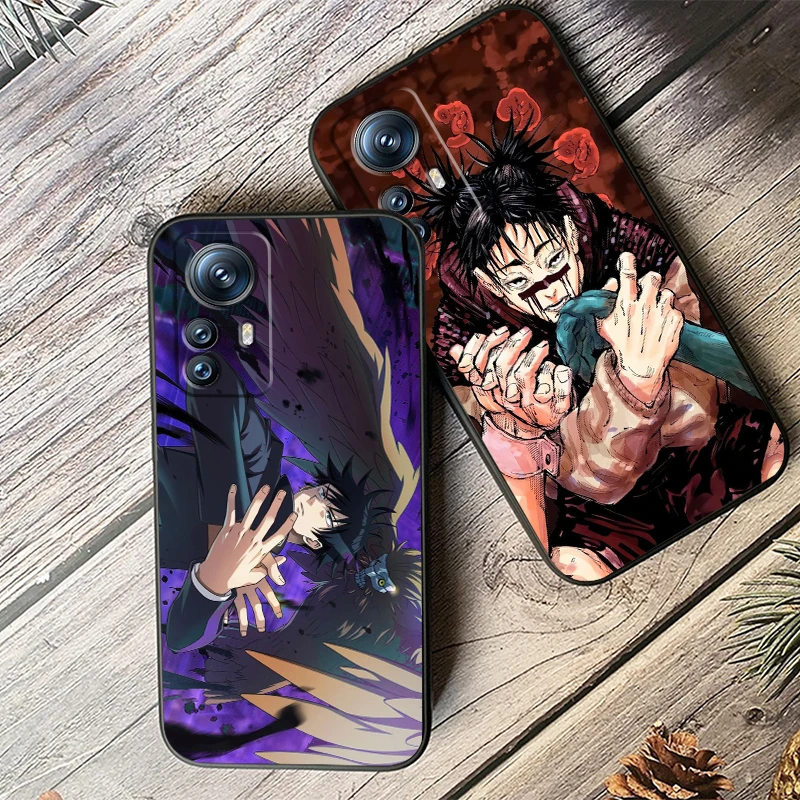 Anime J-Jujutsus Kaisens Kunst Voor Xiaomi Mi 14 13T 13 12T 12 11T 11i 11 10T 10 Pro Lite Ultra 5G Zwart Hoesje Telefoonhoesje