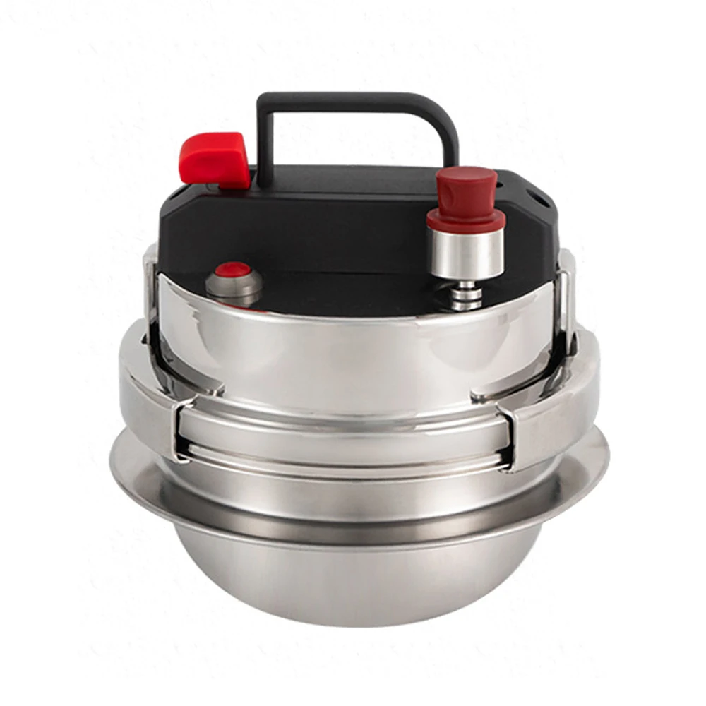 

Outdoor Portable Pressure Cooker 1.2L Self-Driving Camping Vehicle Pressure Cooker Kitchen Cookware Cooking Pot Travel Cooking