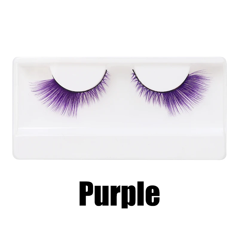DINGSEN 1/5/10 Paar Bunte Flauschige Streifen-Wimpern Natürliche Weiche Wimpern Wispy Falsche Wimpern 3D Lockige Wimpern für Make-up – Detail 12