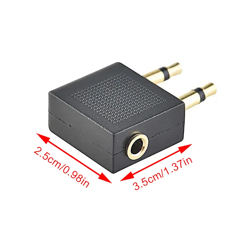 Headphones Adapter Airplane Airline Travel Headphone Jack Audio Adapter Converter Plug 3.5mm Jack Headset Connector