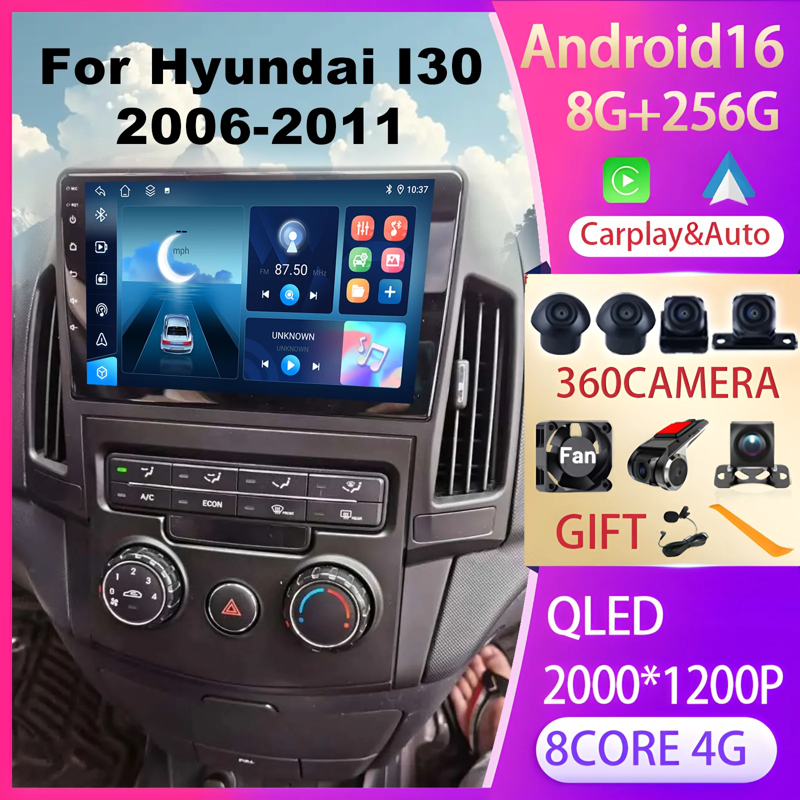 

Stereo GPS DSP Radios For Hyundai I30 2006 2007 2008 2009-2011 Multimedia Video Player Carplay Auto Car Intelligent Systems WIFI