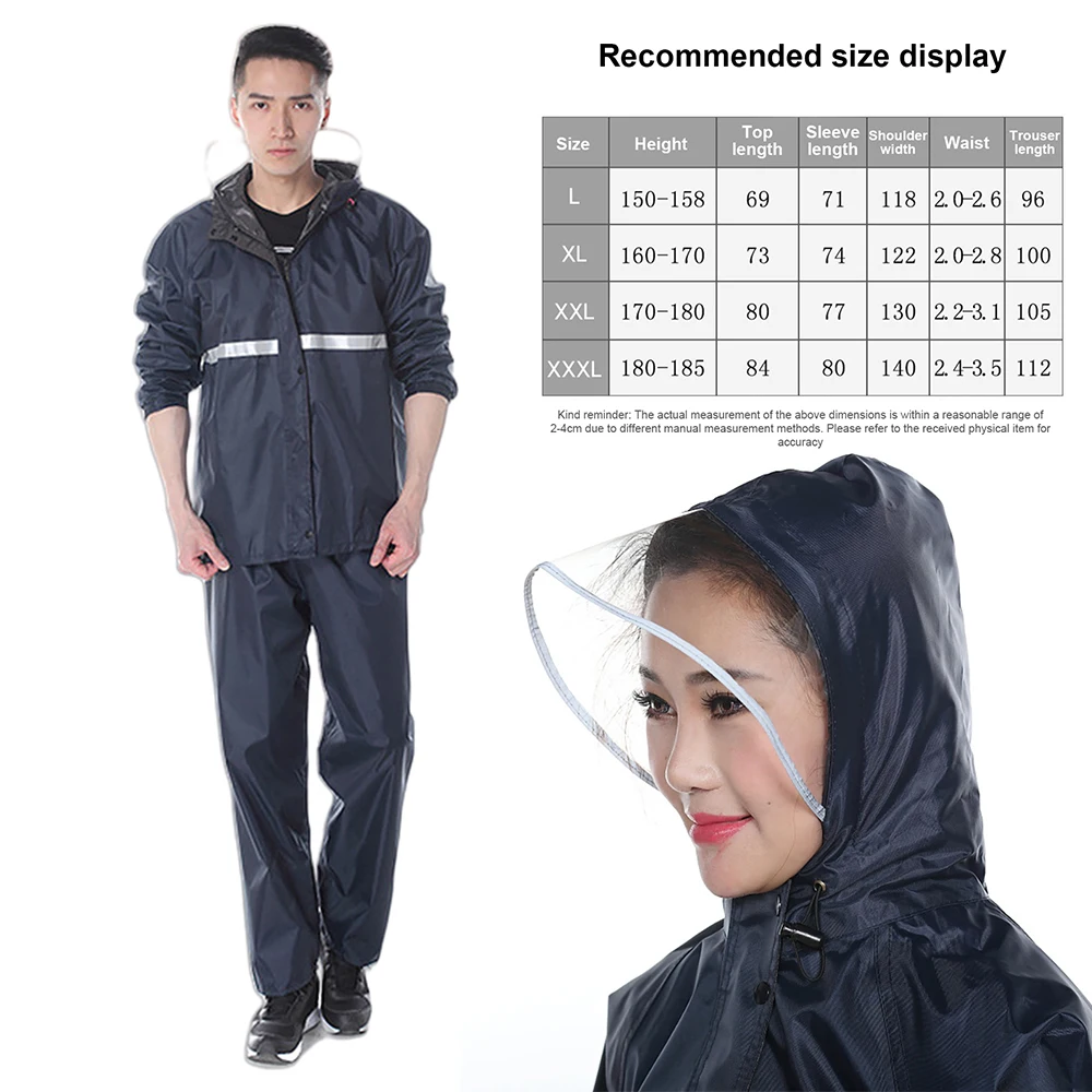 Raincoat and Rainpants Suit Full Body Rainstorm Prevention Electric Bicycle Motorcycle Takeaway Riding Reflective Split Raincoat