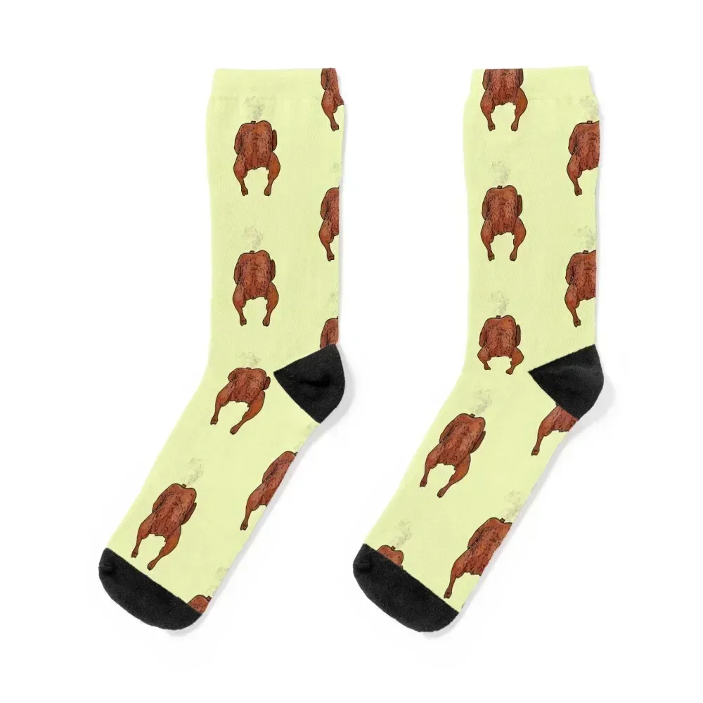 

Roast chicken cartoon illustration Socks bright garter Novelties Lots christmas stocking Socks Women Men's