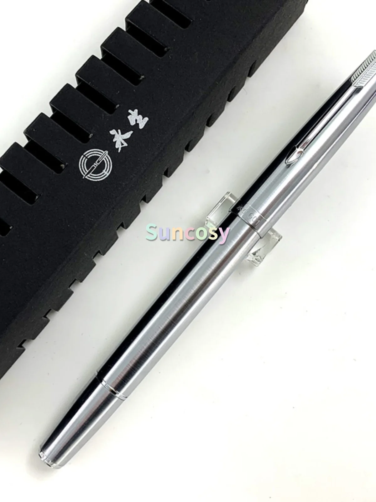 yongsheng 601 Stainless Steel Fountain Pen with Iridium Nib, Extra Fine -Smooth Writing for Student,Practice,Daily Use, Durable