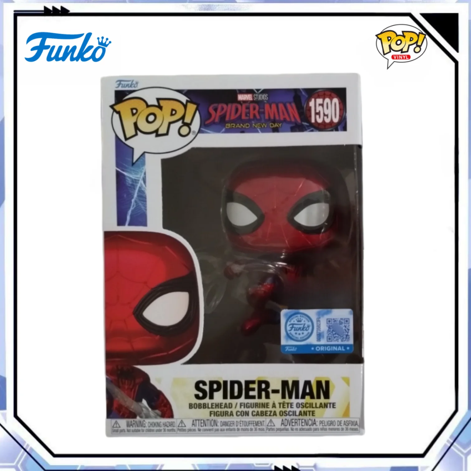 

Funko Pop! Spider Man Brand New Day Metallic Vinyl Figure #1590 Official Licensed Limited Edition Statue Marvel Gift for Fans
