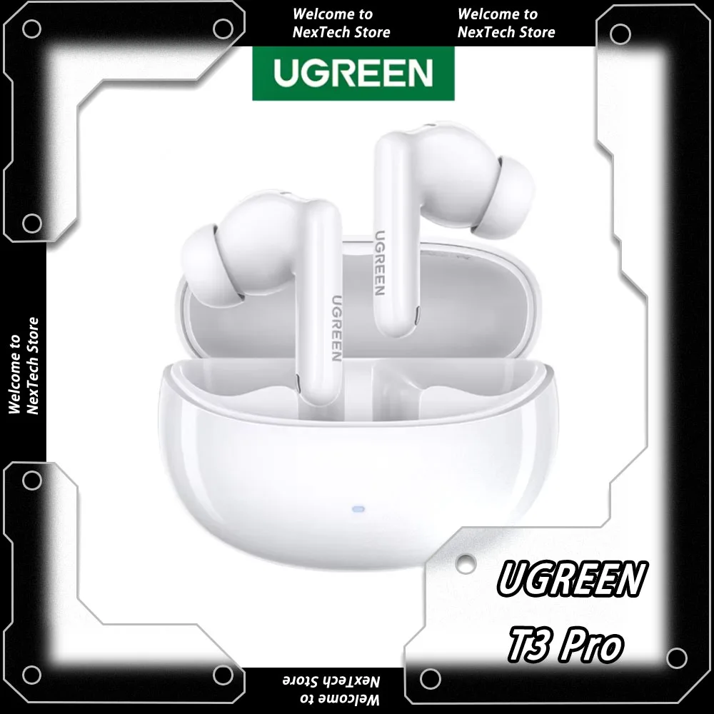 

UGREEN T3 Pro Wireless Bluetooth Earphones Portable Noise Reduction ANC TWS Earphone in-Ear Mics Phone Earbuds Hifi Sound Stereo