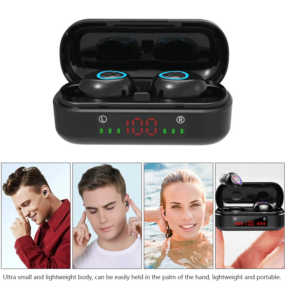 

1 set 1 Set Wireless Earbuds Black Ultra-Small Lightweight Waterproof Noise Reduction For Sports Outdoor Travel Adult Men Women