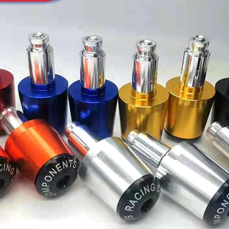 H3CE All Terrain Motorcycle Handlebar End Plugs High Effect Aluminum Universal Non Slip Texture Fast Mounting for Ride