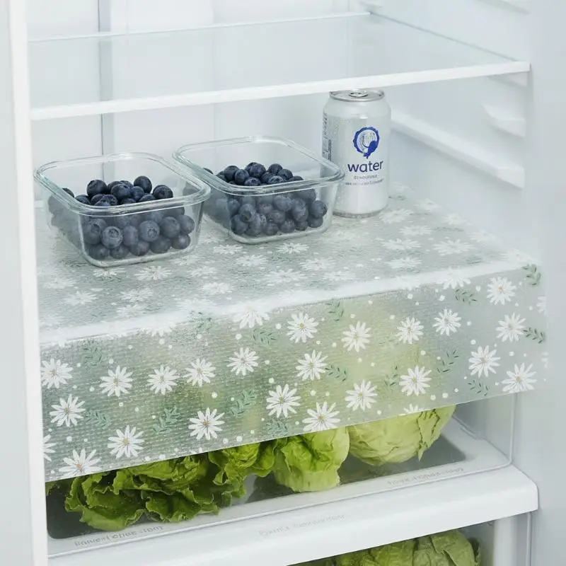 4Pcs Kitchen Cabinet Liners EVA Shelf Drawer Mat Non-Adhesive Waterproof Anti-Slip Anti-Dust Fridge Table Mat For Home Use