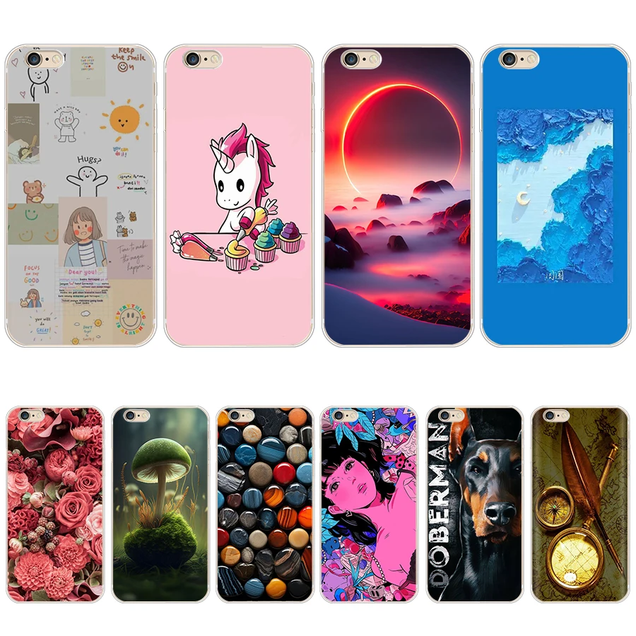 S2 colorful song Soft Silicone Tpu Cover phone Case for Iphone 5c/6/6s