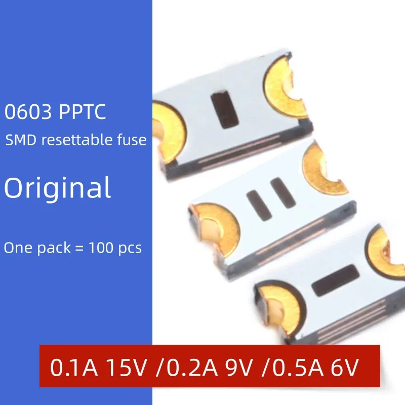 0603 SMD Resettable Fuse Tube PPTC 0.1A 15V 0.2A 9V 0.5A 6V