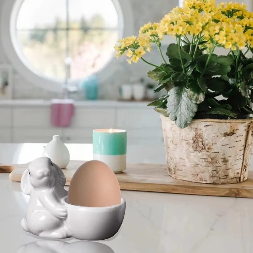 

New Ceramic Ceramic Egg Cup Creative Egg Organizer Easter Egg Holder Egg Stand Breakfast Table