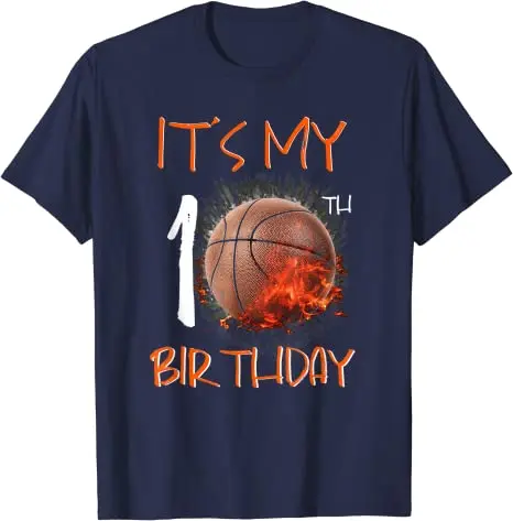 10th 11th Birthday Boys Shirts Basketball 10,11Years Old Kids Gift Tee Tops Basketball-Fans Clothes Autumn and winter innerwear