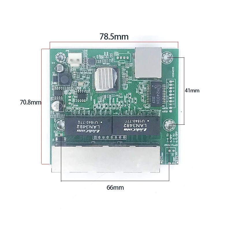 4-port 10/100/1000M POE 48V802.3AT/AF  switch with 1 1000M UPLINK NVR Ports switch module