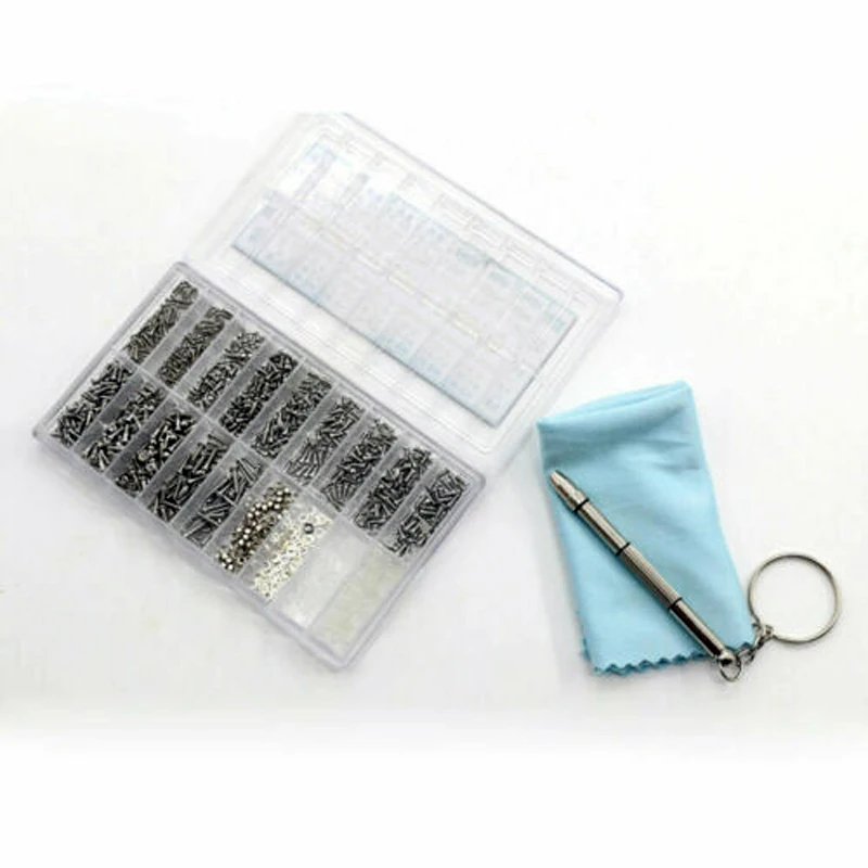 1000 Tiny Micro Glasses Screws Set Sunglasses Spectacles Repair Kit Screwdriver