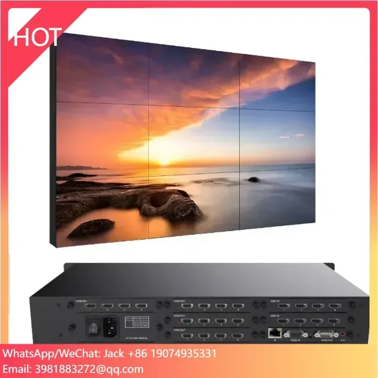 8X8 Video Seamless Multiscreen Splicing Processor 4 in 8 Out 8x8 matrix with Video Wall Controller Mode