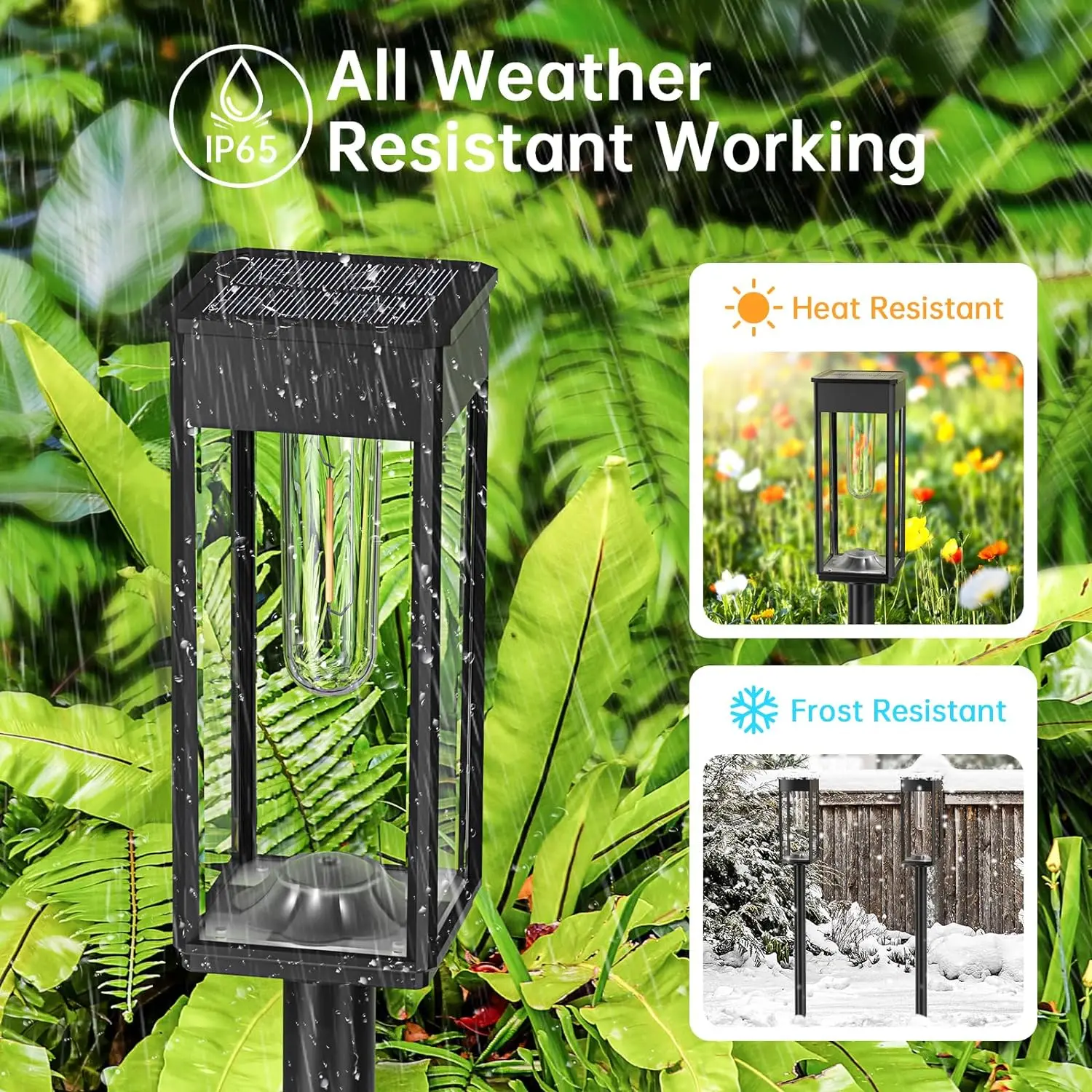 LED Solar Outdoor Pathway Lights Tungsten Filament Bulb Solar Path Walkway Lighting Waterproof For Landscape Yard Lawn Driveway