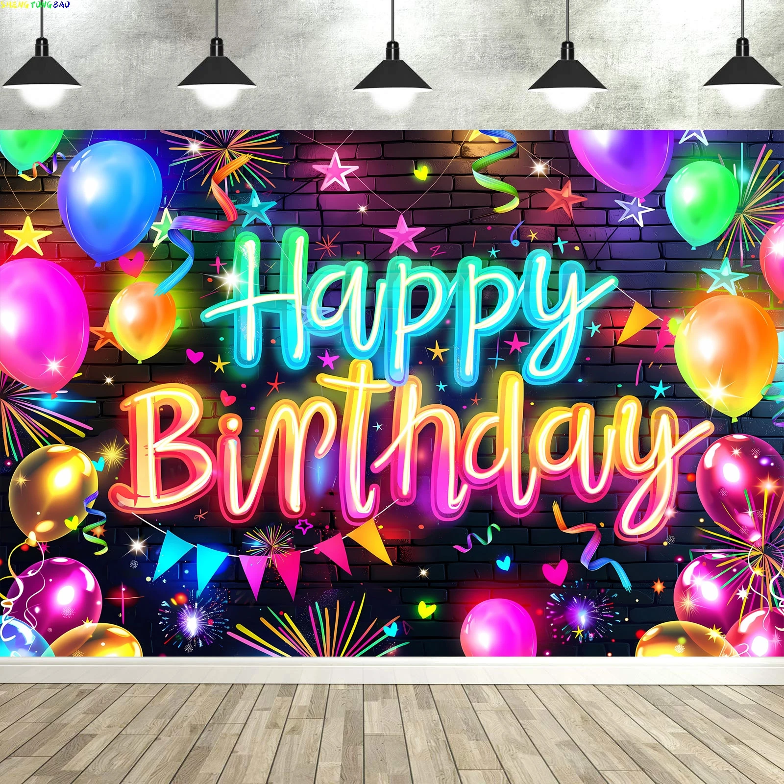 

Baby Happy Birthday Party Photography Backdrop Balloons Kids Family Cake Newborn Portrait Children Photo Studio Background TR01