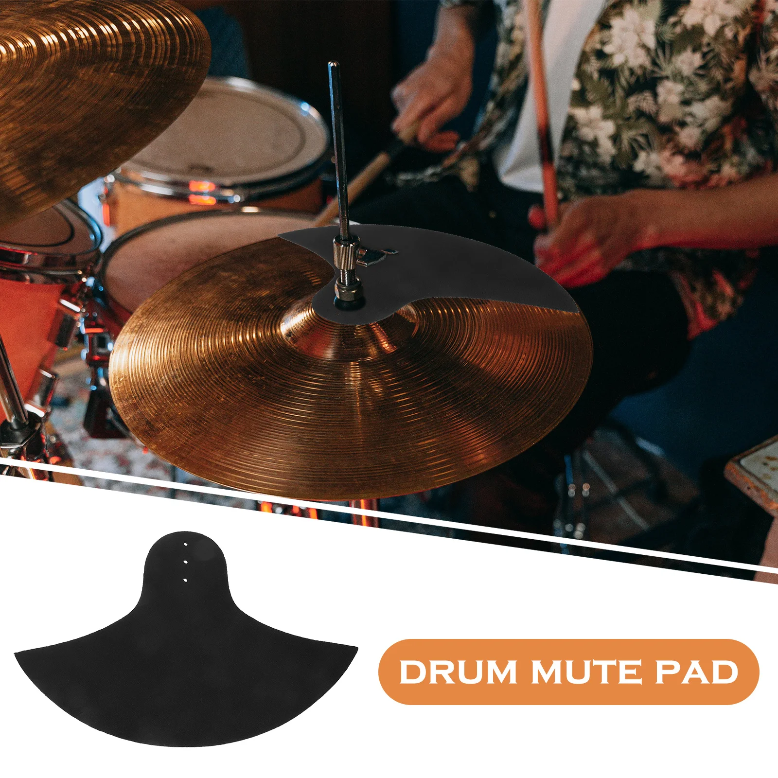

2Pcs Crash Cymbal Mute Pad Set Drum Silent Pads Rubber Material Portable Storage Compact Design Smooth Surface Protective
