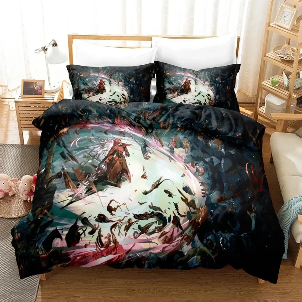 Fashion OVERLORD Anime Comfortable Duvet Quilt Cover Pillowcase Bedding Set Children Bedroom Decoration Home Textile