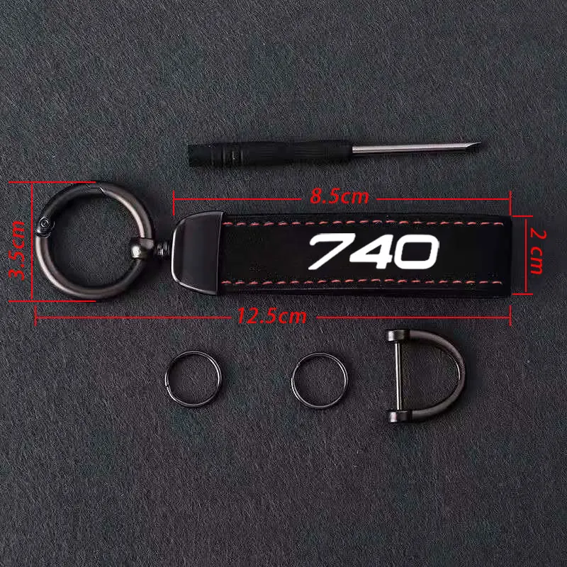 سلسلة مفاتيح سيارة من سبائك الزنك لفولفو ، سلسلة مفاتيح فاخرة من جلد الغزال ، حلقة مفاتيح جلدية عتيقة ، حامل مفاتيح عالمي ، إكسسوارات سيارة #6