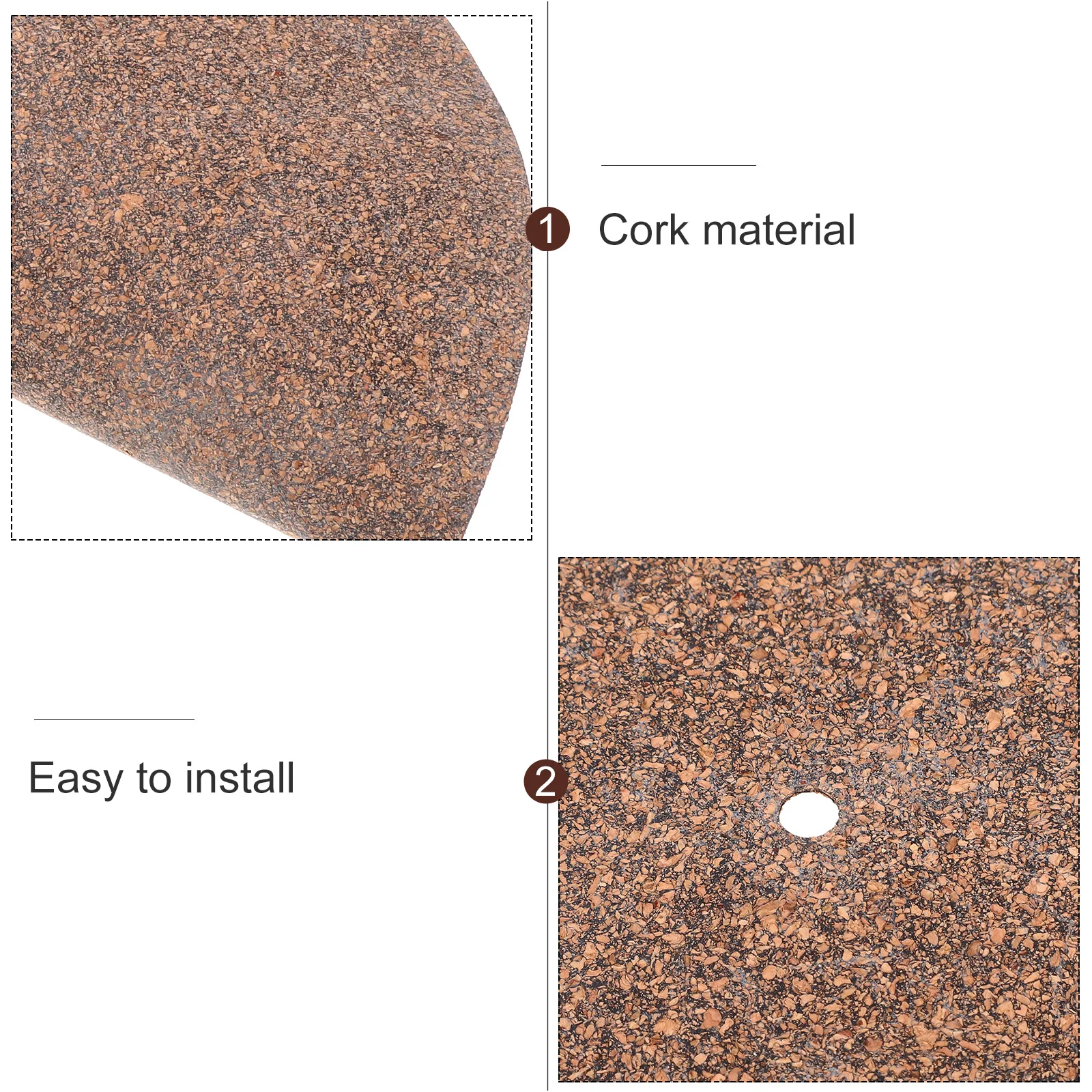 

12 Inch Cork Turntable Mat 297mm x 1mm Black Vibration Damping Pad for Record Player Vinyl Protective Disc DJ Equipment