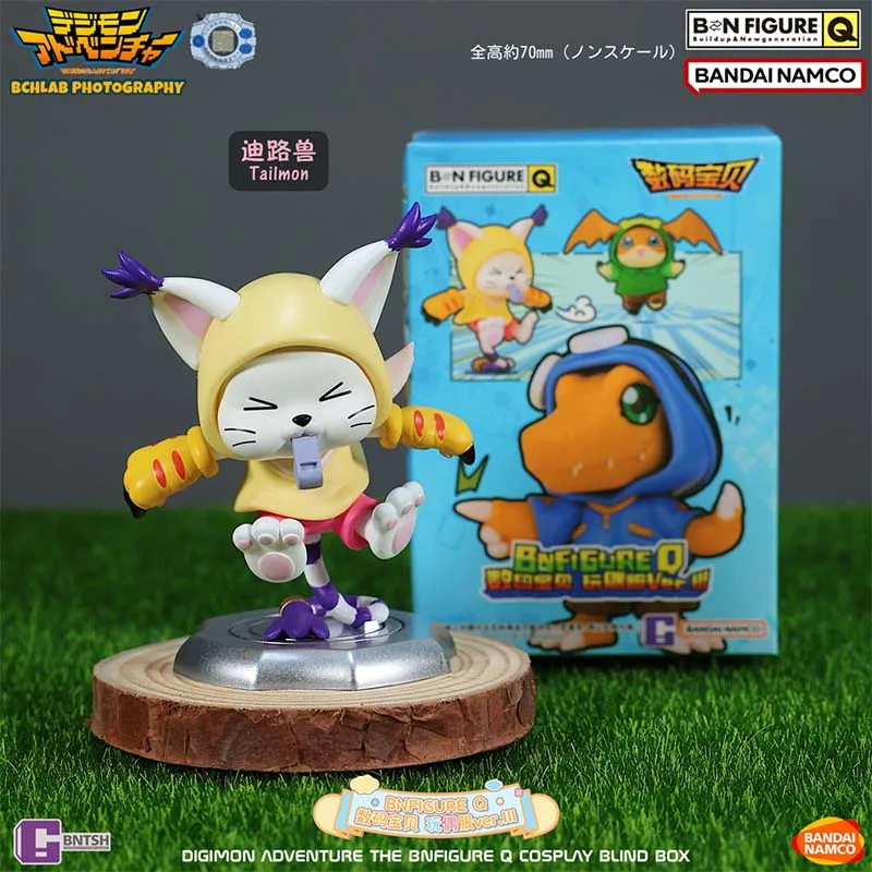 Bandai Digimon Gachaแคปซูลกล่องตาบอดชุดตุ๊กตาPatamon Agumon Gabumon Piyomon Gashaponอะนิเมะรูปของเล่นสําหรับนักสะสม