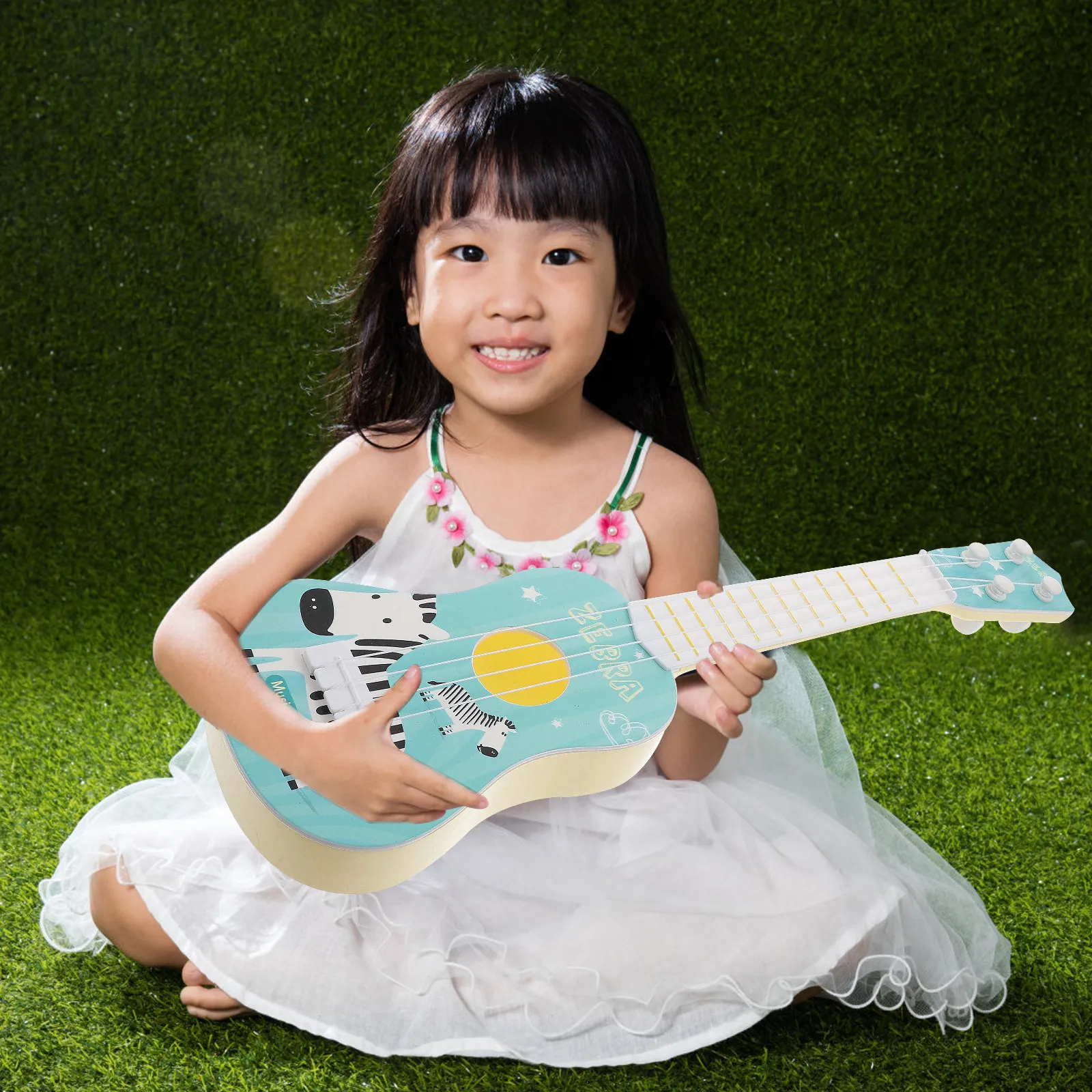 

Детская пластиковая мини-гитара укулеле, музыкальный инструмент для начинающих, развивающая игрушка для раннего обучения детей