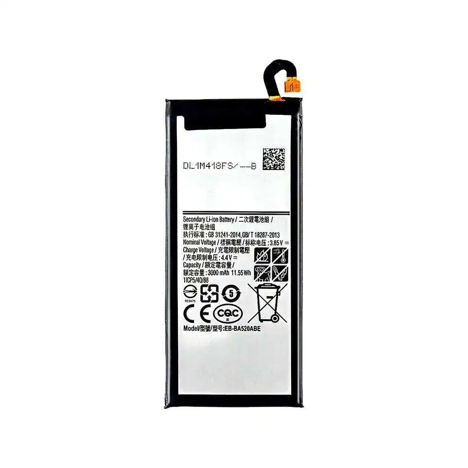 بطارية الهاتف المحمول 3000Mah EB-BA520ABE لسامسونج غالاكسي A5 2017 A520 A520F SM-A520F مستقرة
