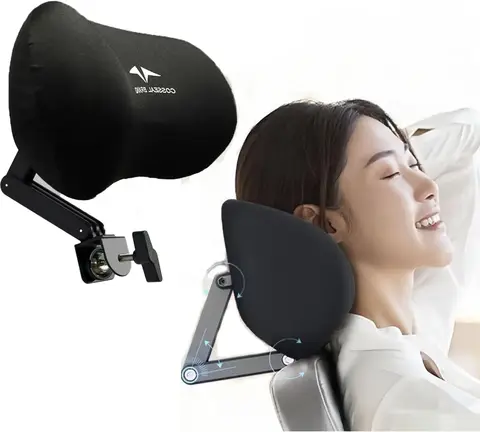 For Ergonomic Office Chair Headrest Attachment Universal, Sponge Head Pillow Adjustable Height & Angle, Upholstered Headrest GZ
