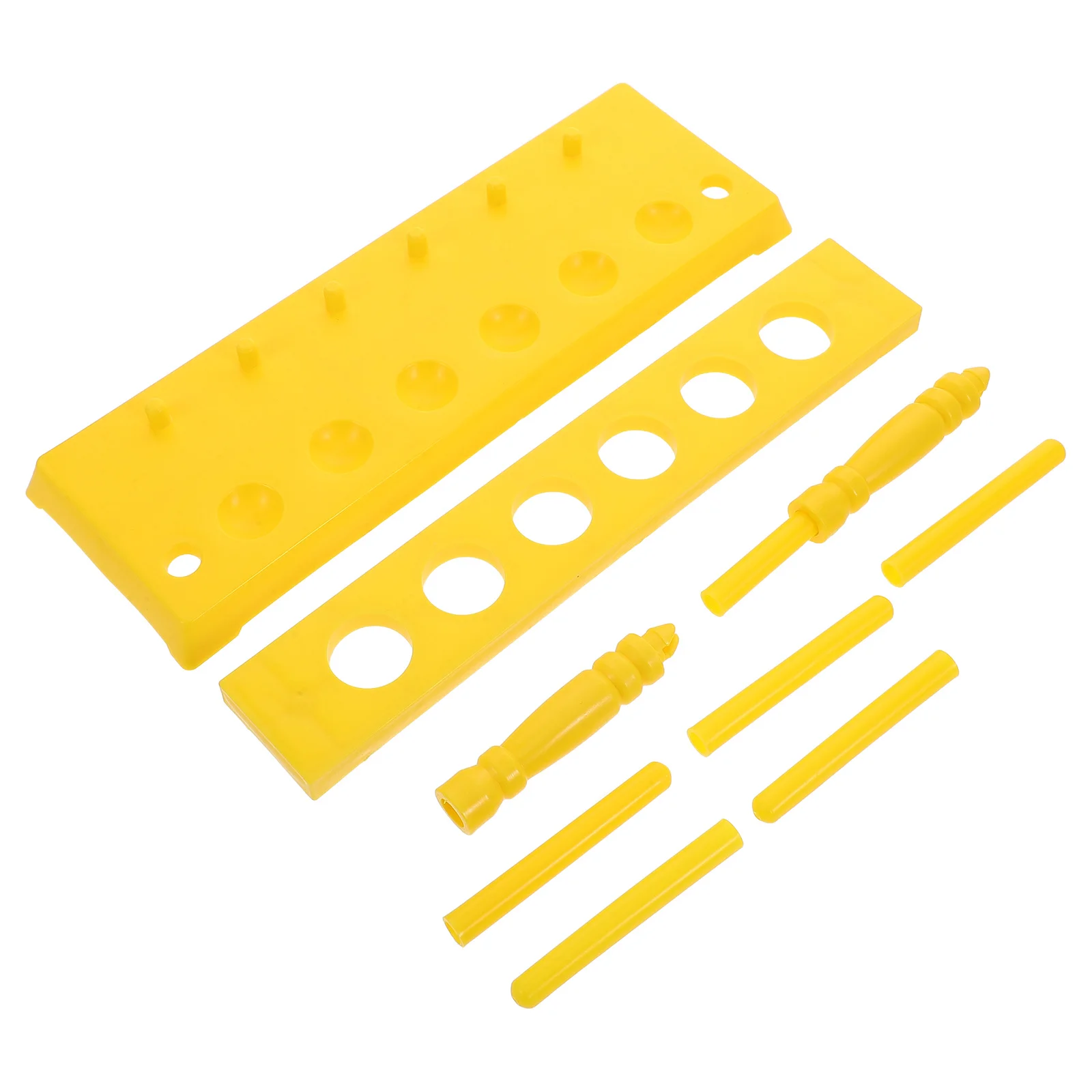 

Plastic Test Tube Rack Laboratory Supplies Equipment Empty Tubes Caulking Storage Holder Yellow School