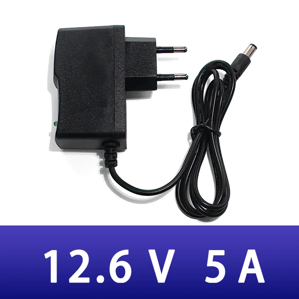 

1PCS New DC 12.6V 5A power adapter EU US Plug 5.5mm x 2.1-2.5mm Converter Adapter for cctv WiFi led