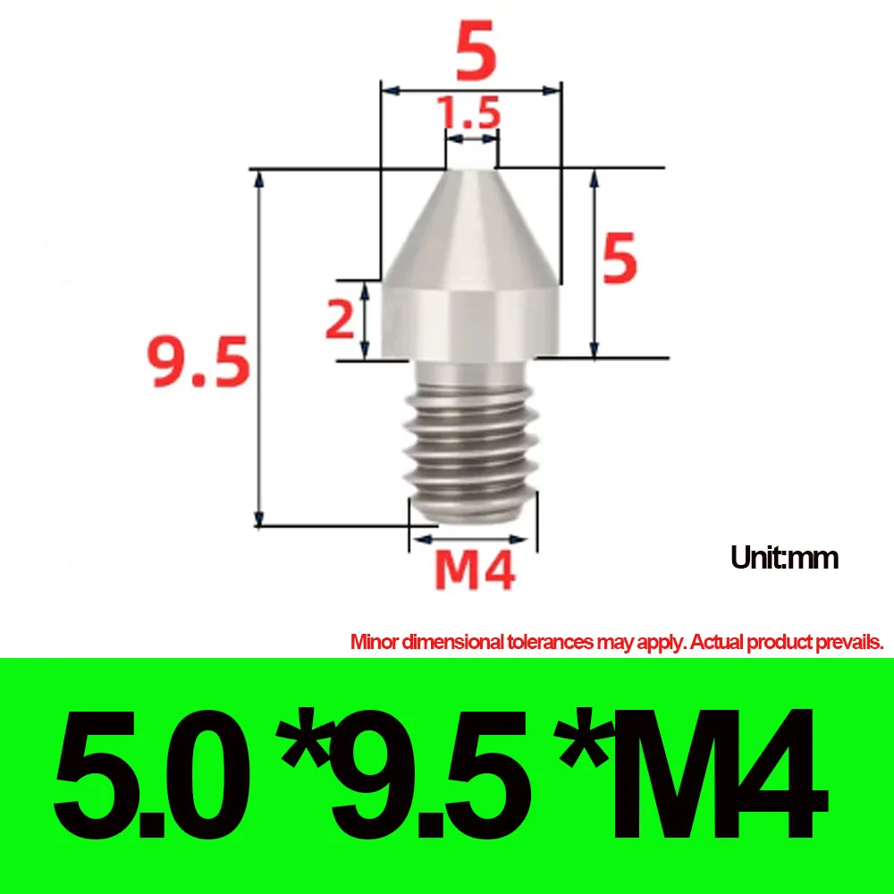 4Pcs Stainless Steel Taper Head External Thread Locating Pins Threaded Dowel Pins M3 M4 M5 M6 M8 For Precision Assembly