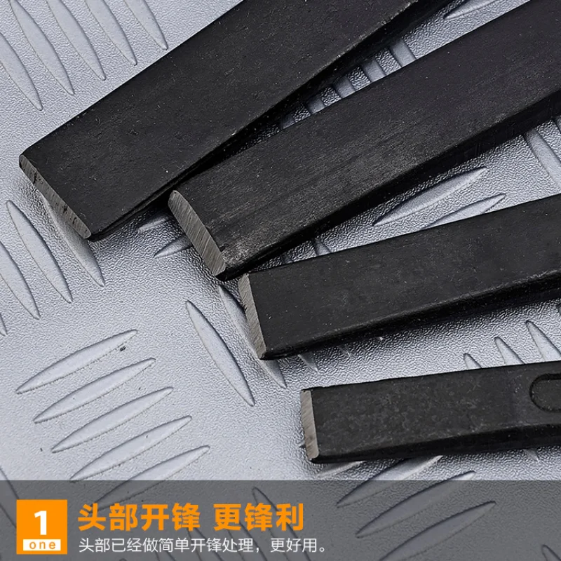 Chromium-molybdenum steel flat chisel Masonry cement chisel Flat head steel chisel Forged and hardened 6-12 inches