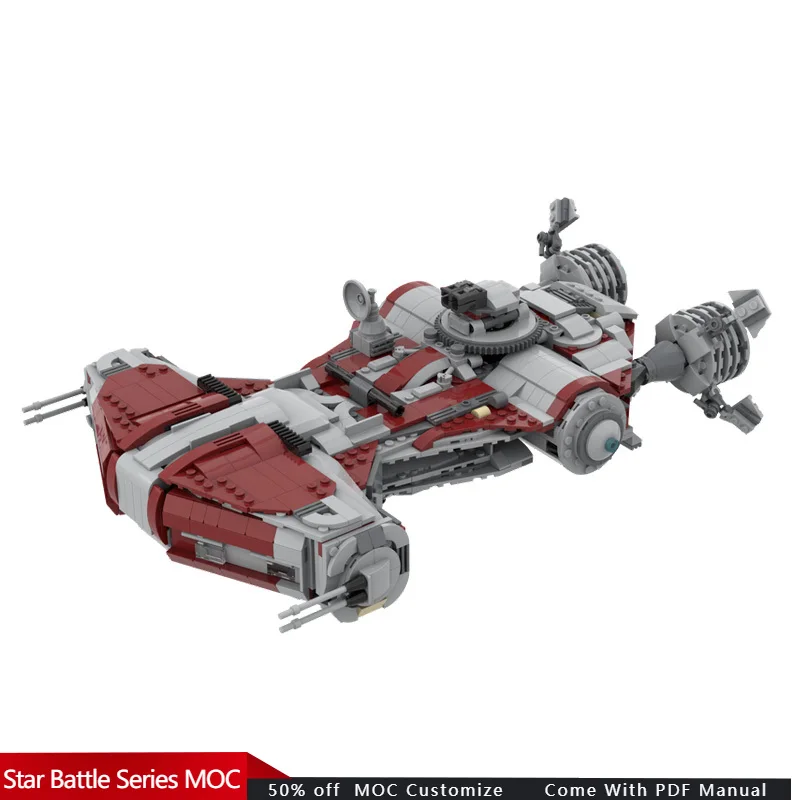 1122 PCS Star Fighting Defender-Class Light Corvette - 75362  75337 alternative MOC Customize Modular DIY Toy Christmas Gift