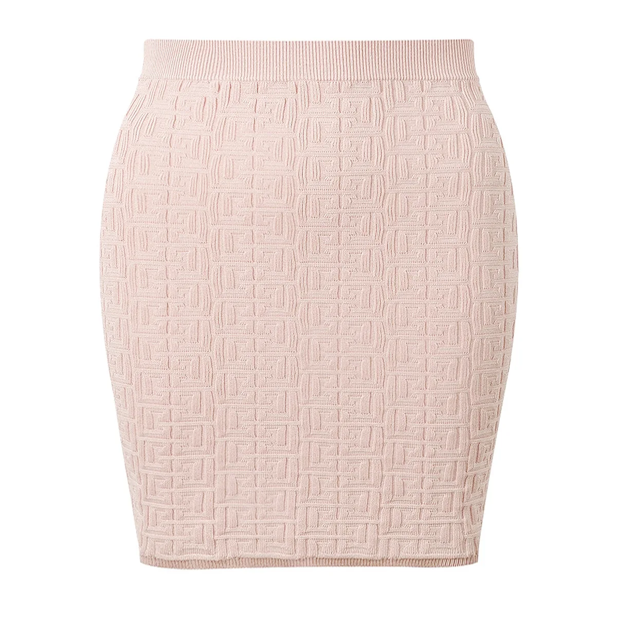 ZJYT Summer Mini Knitted Skirts for Women 2025 High Fashion Elastic Waist Vintage Bodycon Skirt Blue Black Female Faldas