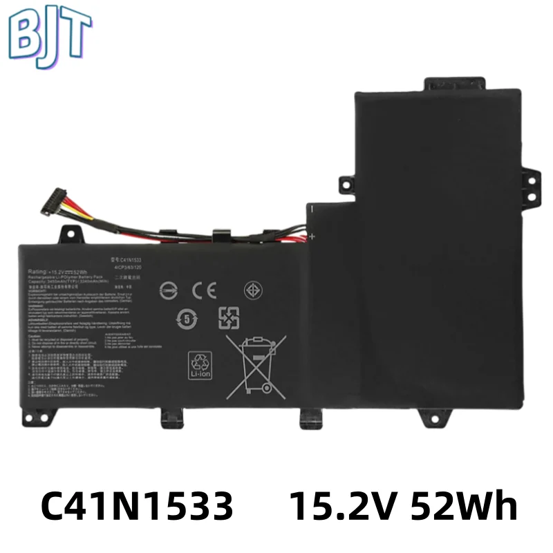 New Lithium-ion 15.2V 52Wh C41N1533 Laptop Battery for Asus ZenBook Q524U Q534U Q534UX X560UQ UX560UX 0B200-02010200 4 Cell