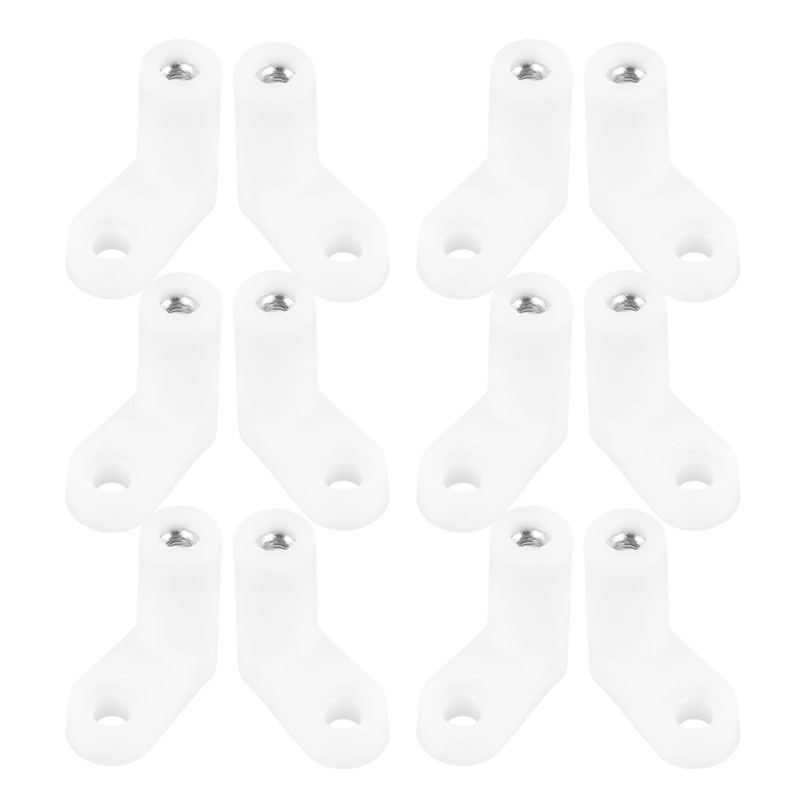20個入り L字型直角ブラケット プラスチックLブラケット - ホームオフィスワークショップ収納ソリューション用の頑丈な棚コーナーブラケット