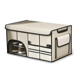 Car Trunk Storage Box Multi-compartments Organizer Bag Anti Slip Foldable Cargo Stowing Tidying Organizer car Interior accessory