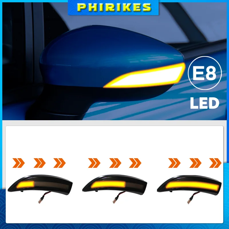 Dynamic Blinker For Ford Fiesta Mk7 2008-2017 B-Max 2012-2017 LED Side Wing Flowing Turn Signal Light Side Lamp Arrow