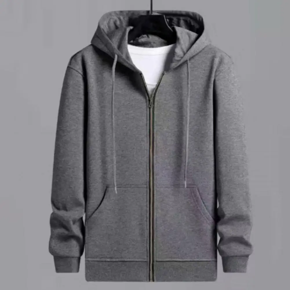 Winter Fleece Jacket Solid Color Casual Coat Thick Warm Collar Zip Up Outdoor Windbreak Jacket soft Comfortable